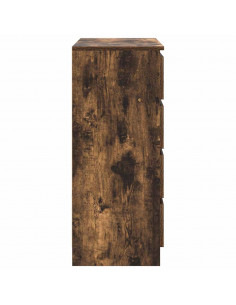 Credenza con Cassetti Rovere Fumo 71x35x84 cm in Truciolato