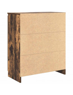 Credenza con Cassetti Rovere Fumo 71x35x84 cm in Truciolato 2