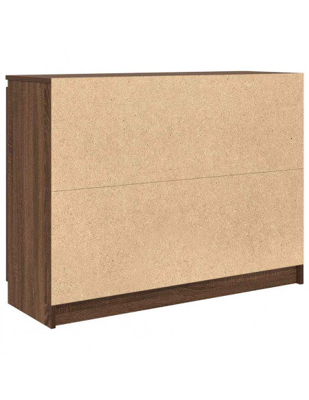 Credenza con Cassetti Rovere Marrone 100,5x35x76 cm Truciolato