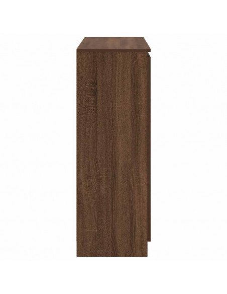 Credenza con Cassetti Rovere Marrone 100,5x35x98,5cm Truciolato