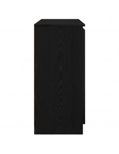 Credenza con Cassetti Rovere Nero 100,5x35x76 cm Truciolato