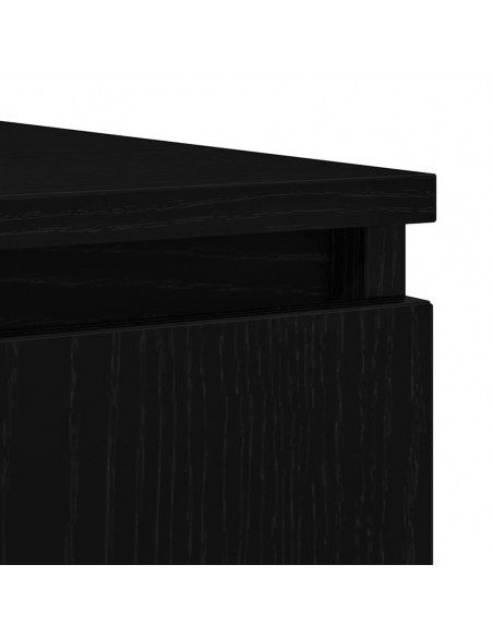 Credenza con Cassetti Rovere Nero 100,5x35x76 cm Truciolato