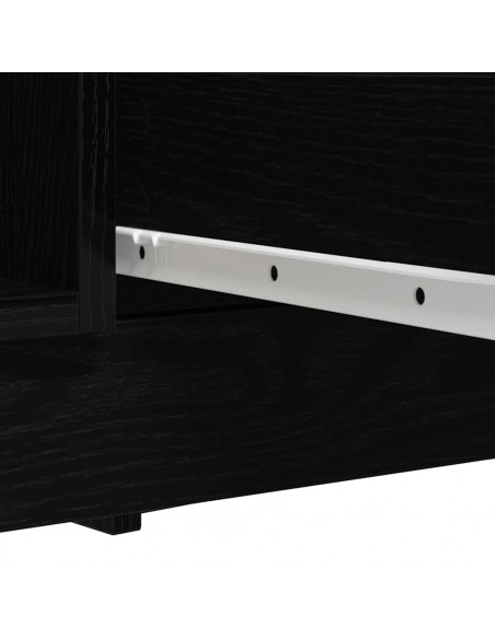 Credenza con Cassetti Rovere Nero 100,5x35x76 cm Truciolato
