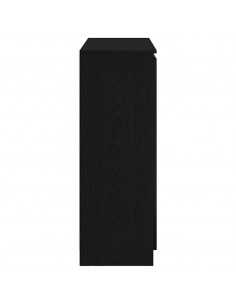 Credenza con Cassetti Rovere Nero 100,5x35x98,5 cm Truciolato