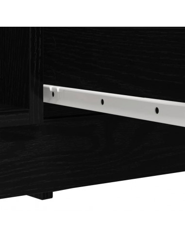 Credenza con Cassetti Rovere Nero 100,5x35x98,5 cm Truciolato