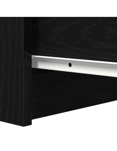 Credenza con Cassetti Rovere Nero 37,5x35x99 cm Truciolato
