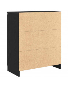 Credenza con Cassetti Rovere Nero 71x35x84 cm Legno Multistrato 2