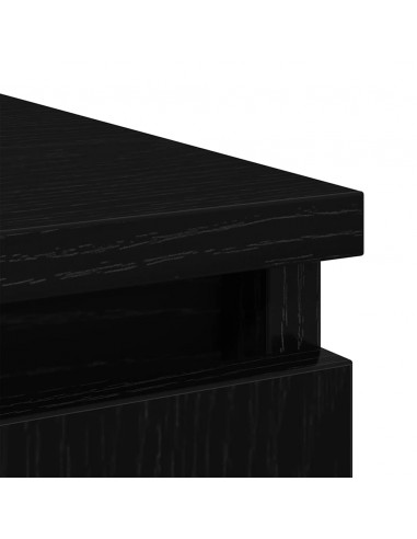 Credenza con Cassetti Rovere Nero 71x35x84 cm Legno Multistrato