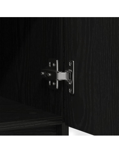 Credenza con Cassetti Rovere Nero 71x35x84 cm Legno Multistrato