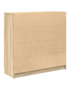 Credenza con Cassetti Rovere Sonoma 100,5x35x98,5 cm Truciolato 2