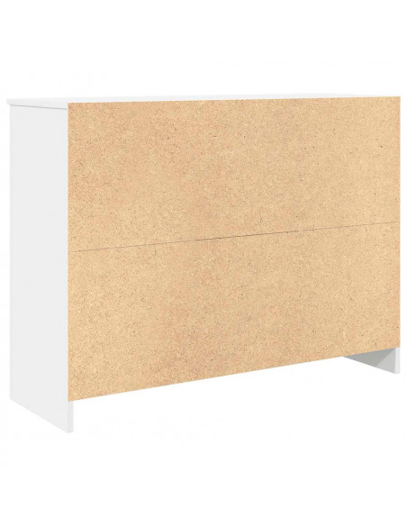 Credenza con Cassetto Bianco 101x35x76 cm in Legno Multistrato