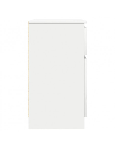 Credenza con Cassetto Bianco 71x35x65 cm in Legno Multistrato
