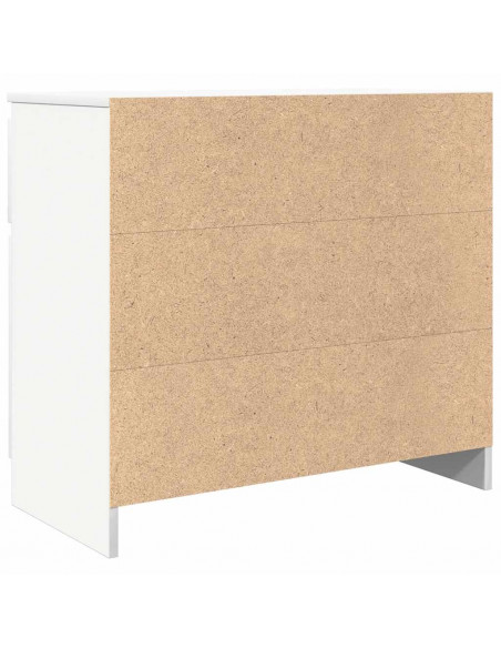 Credenza con Cassetto Bianco 71x35x65 cm in Legno Multistrato