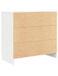 Credenza con Cassetto Bianco 71x35x65 cm in Legno Multistrato 2