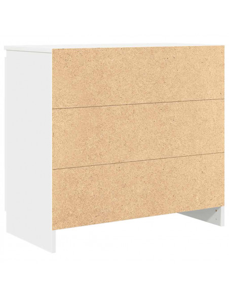 Credenza con Cassetto Bianco 71x35x65 cm in Legno Multistrato