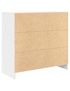 Credenza con Cassetto Bianco 80x34x76 cm in Legno Multistrato 2