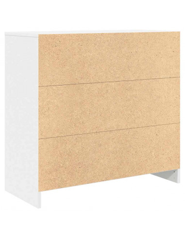 Credenza con Cassetto Bianco 80x34x76 cm in Legno Multistrato
