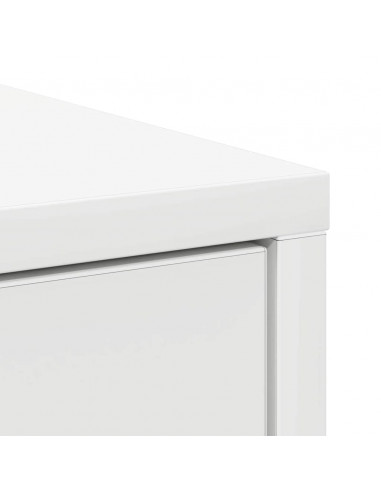 Credenza con Cassetto Bianco 80x34x76 cm in Legno Multistrato