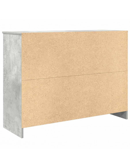 Credenza con Cassetto Grigio Cemento 101x35x76 cm in Truciolato