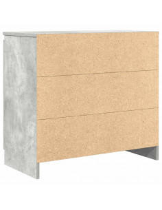 Credenza con Cassetto Grigio Cemento 71x35x65 cm in Truciolato 2