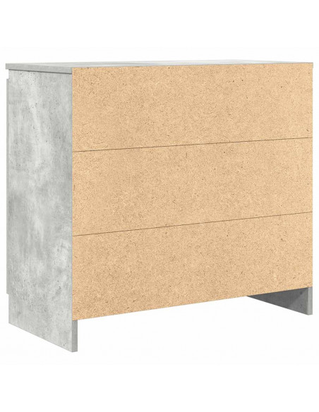 Credenza con Cassetto Grigio Cemento 71x35x65 cm in Truciolato
