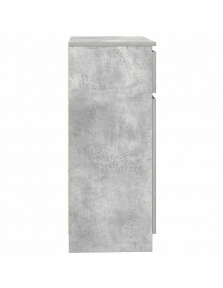 Credenza con Cassetto Grigio Cemento 71x35x84 cm in Truciolato