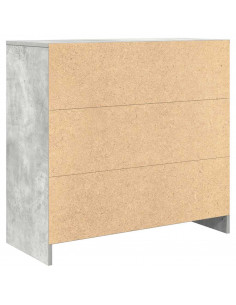 Credenza con Cassetto Grigio Cemento 80x34x76 cm in Truciolato 2