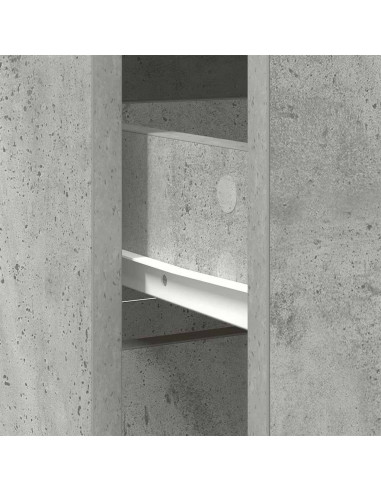 Credenza con Cassetto Grigio Cemento 80x34x76 cm in Truciolato