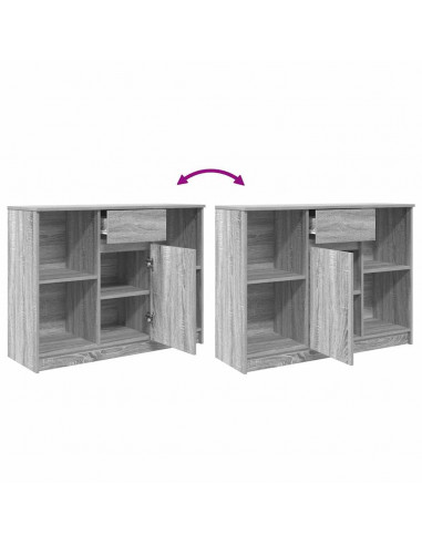 Credenza con Cassetto Grigio Sonoma 101x35x76 cm in Truciolato