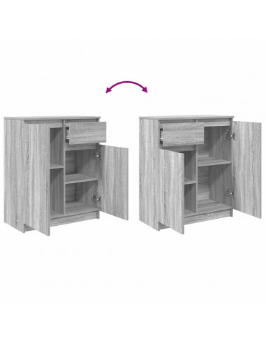 Credenza con Cassetto Grigio Sonoma 71x35x84 cm in Truciolato