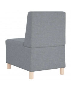 Divano Sedia Grigio Chiaro 55 cm in Tessuto