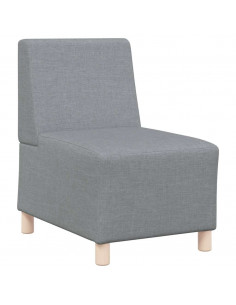 Divano Sedia Grigio Chiaro 55 cm in Tessuto 2