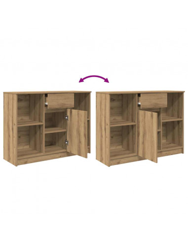 Credenza con Cassetto Rovere Artigianale 101x35x76cm Truciolato