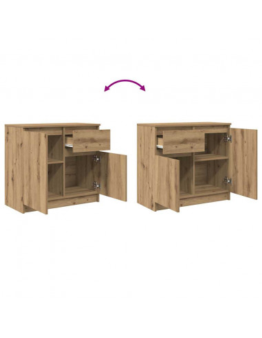 Credenza con Cassetto Rovere Artigianale 71x35x65 cm Truciolato