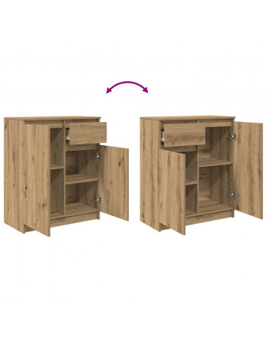 Credenza con Cassetto Rovere Artigianale 71x35x84 cm Truciolato