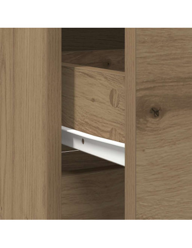 Credenza con Cassetto Rovere Artigianale 80x34x76 cm Truciolato