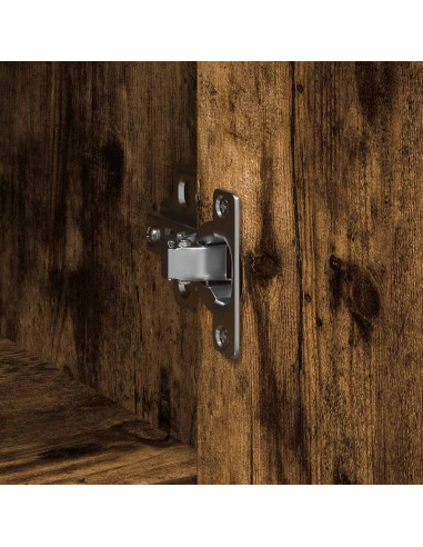 Credenza con Cassetto Rovere Fumo 101x35x76 cm in Truciolato