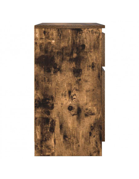 Credenza con Cassetto Rovere Fumo 71x35x65 cm in Truciolato