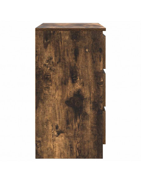 Credenza con Cassetto Rovere Fumo 71x35x65 cm in Truciolato