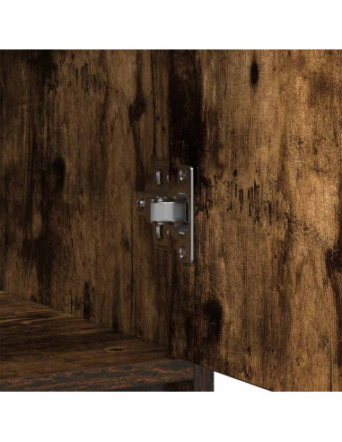 Credenza con Cassetto Rovere Fumo 80x34x76 cm in Truciolato