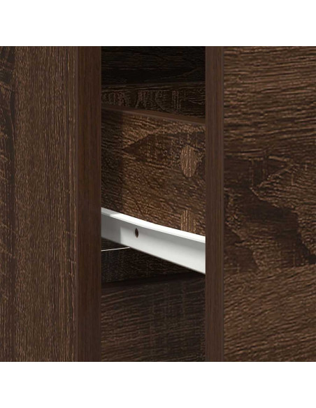 Credenza con Cassetto Rovere Marrone 80x34x76 cm in Truciolato