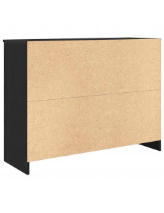 Credenza con Cassetto Rovere Nero 101x35x76cm Legno Multistrato 2
