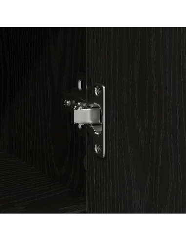 Credenza con Cassetto Rovere Nero 101x35x76cm Legno Multistrato
