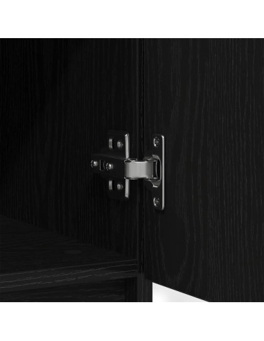 Credenza con Cassetto Rovere Nero 71x35x65 cm Legno Multistrato