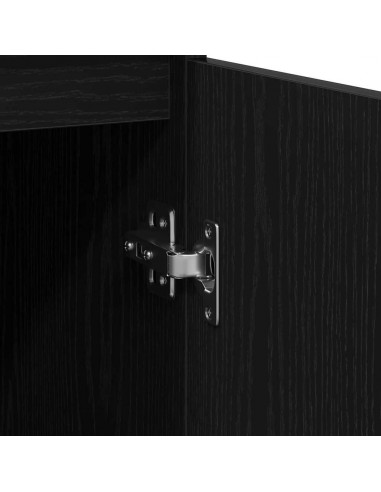 Credenza con Cassetto Rovere Nero 71x35x84 cm Legno Multistrato
