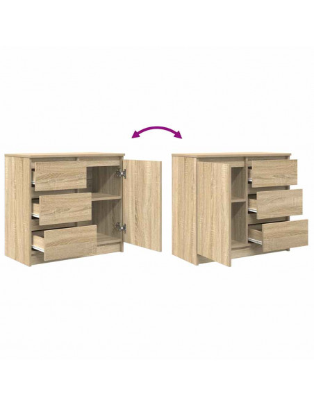 Credenza con Cassetto Rovere Sonoma 71x35x65 cm in Truciolato