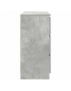 Credenza Grigio Cemento 100x35x76 cm in Legno Multistrato