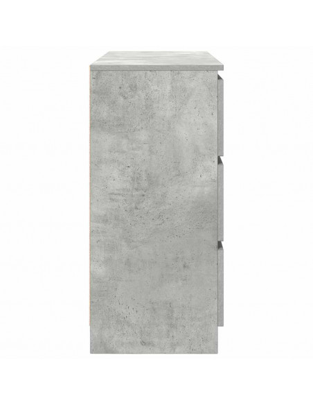 Credenza Grigio Cemento 100x35x76 cm in Legno Multistrato
