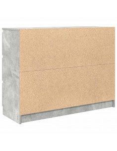 Credenza Grigio Cemento 100x35x76 cm in Legno Multistrato 2