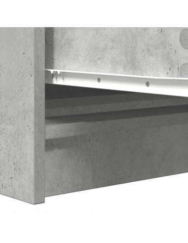 Credenza Grigio Cemento 100x35x76 cm in Legno Multistrato